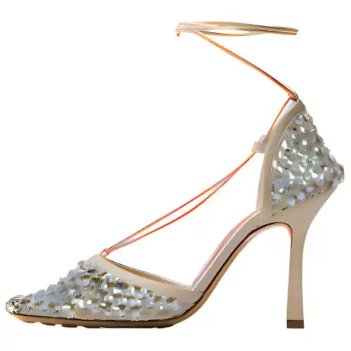 Bottega Veneta Stretch Slim Heel Stylish Sandal 9cm Women's Silver