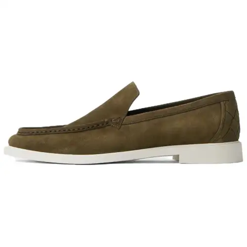 Bottega Veneta Astaire Suede Casual Shoes Men's Mustard Yellow