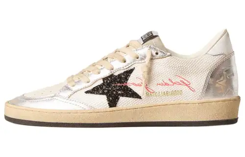 Golden Goose Ballstar Metallic-panel Leather Sneakers
