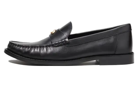 COACH Logo-plaque Leather Loafers
