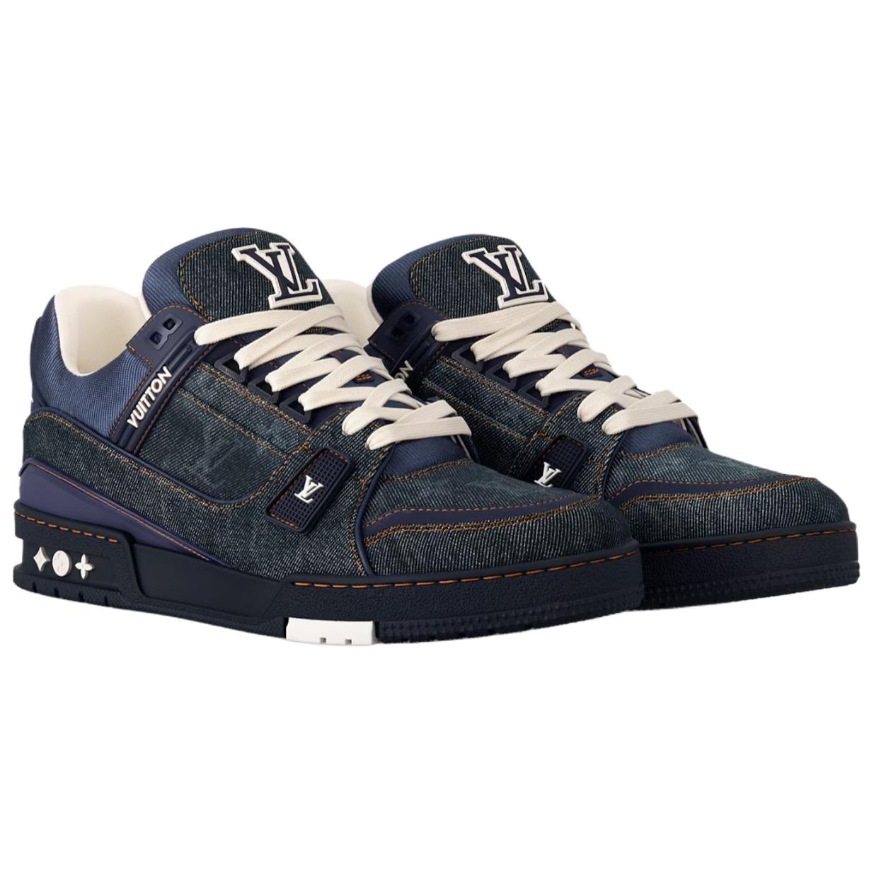 Мужские кеды Louis Vuitton Trainer (темно-синие) — фото 2
