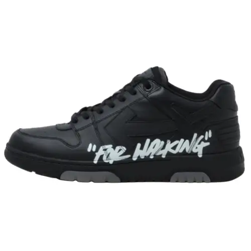 OFF WHITE Out Of Office For Walking Low Tops 'Black White'