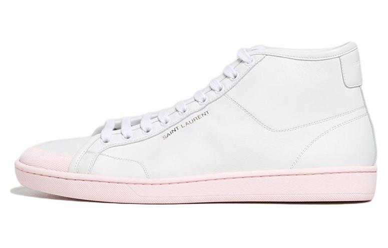 Мужские кеды SAINT LAURENT (бело-розовые)