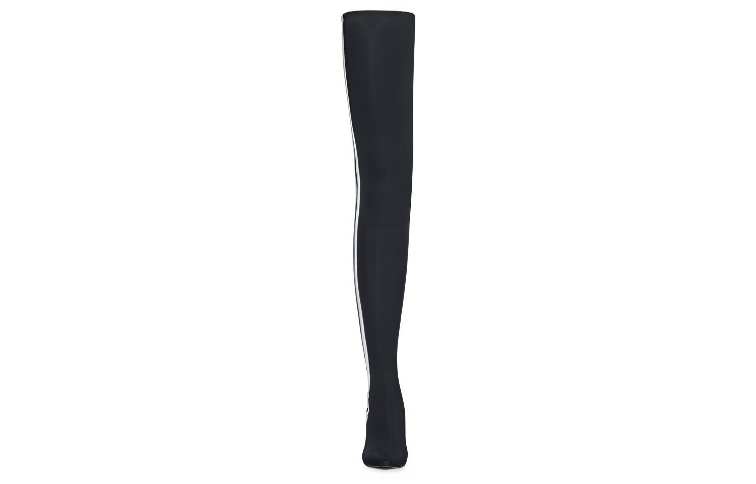 Balenciaga X Adidas Knife Over The Knee Boots 'Black White' Women's