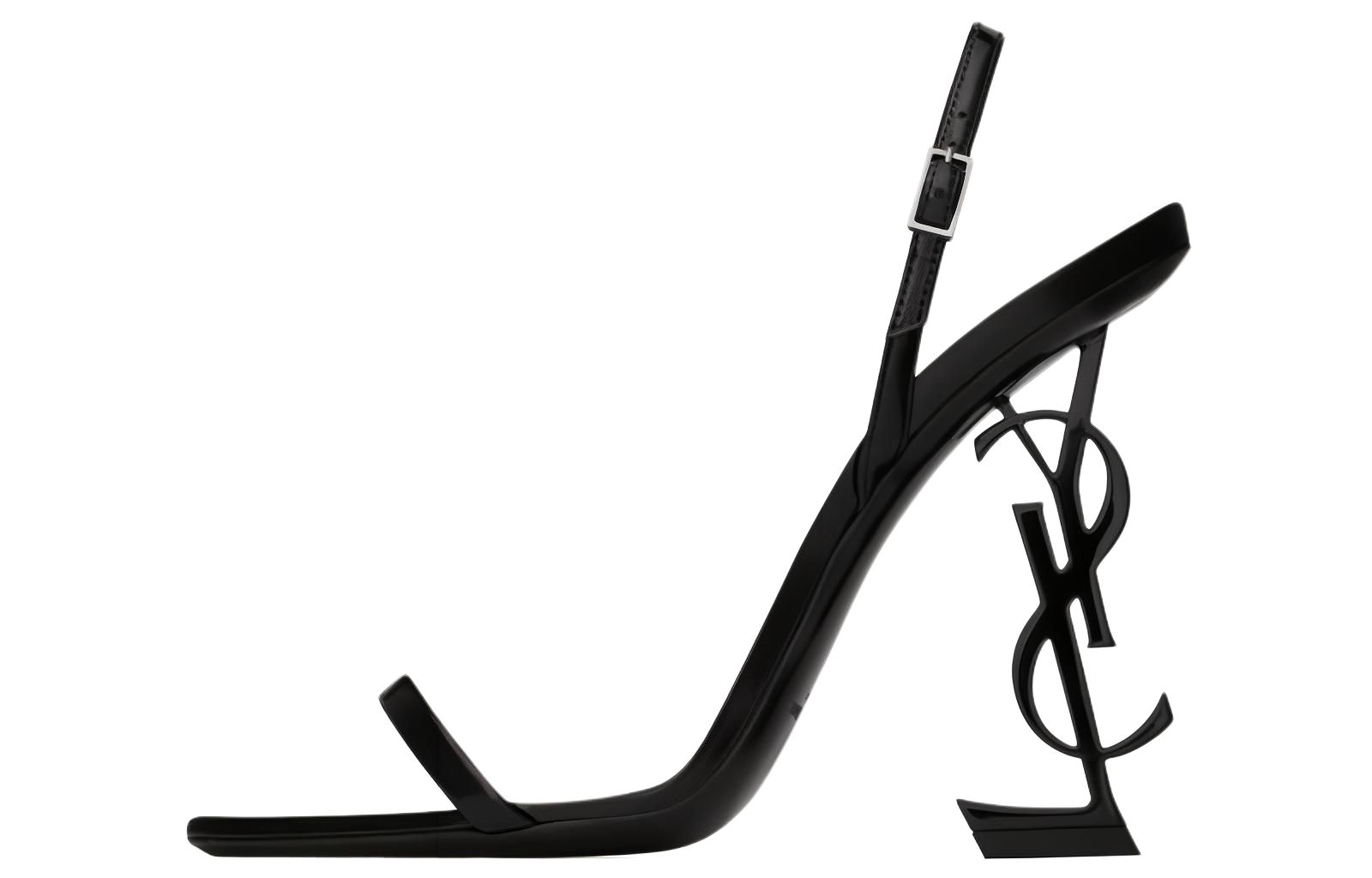 SAINT LAURENT Opyum Logo Plaque Sandals Women's