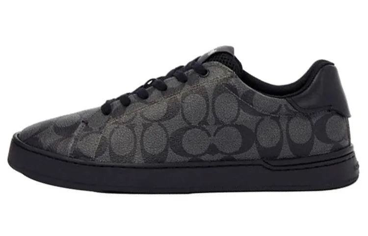 COACH Canvas Low top Stylish Skateboarding Shoes Men's Black