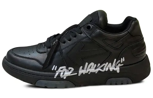 OFF WHITE Out Of Office Low Top For Walking Sneaker 'Black White'