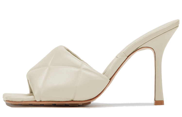 Bottega Veneta Lido Slide Slippers Women's Wax White