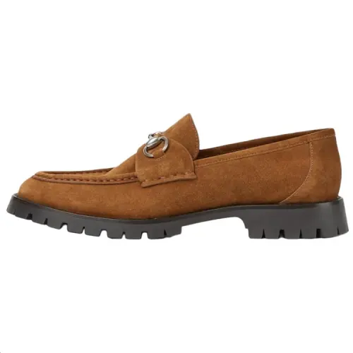 GUCCI Horsebit Suede Loafers 3.2cm Men's Brown