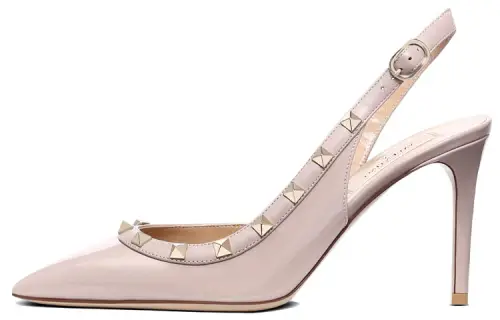 Valentino Rockstud GARAVANI Slim Heel High Heels 9cm Women's Pink