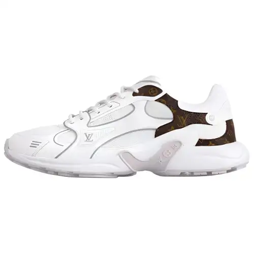 LOUIS VUITTON Olympia Leather Low top Casual Shoes Women's White