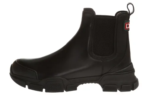 GUCCI Leather Short Chelsea Boots Men's Black