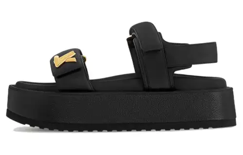 LOUIS VUITTON Sunset Beach Sandals Women's Black
