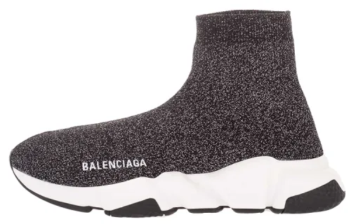 Balenciaga Speed Trainer Black Glitter Women's