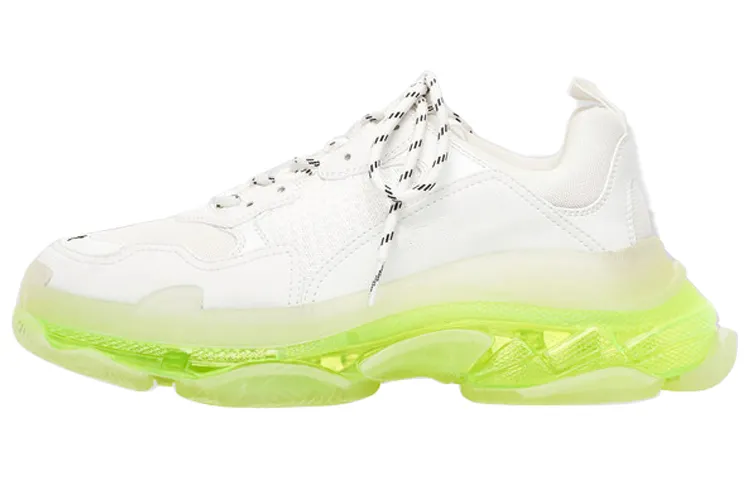 Balenciaga Triple S Sneaker 'Clear Sole White Fluo Yellow' Women's