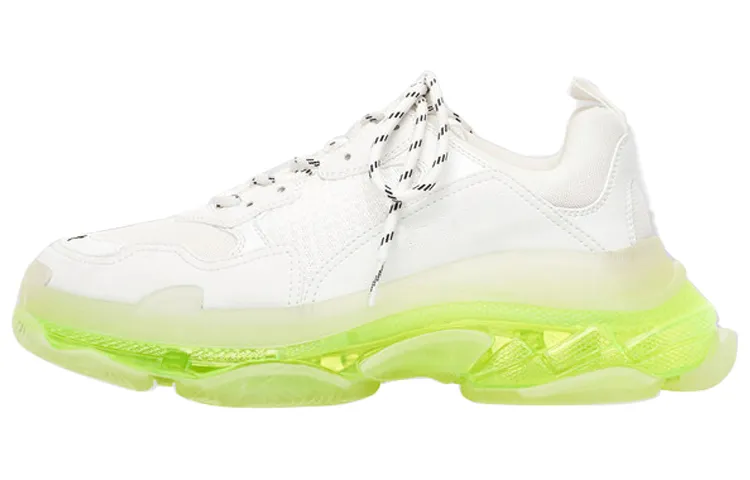 Balenciaga Triple S Sneaker 'Clear Sole White Fluo Yellow' Women's