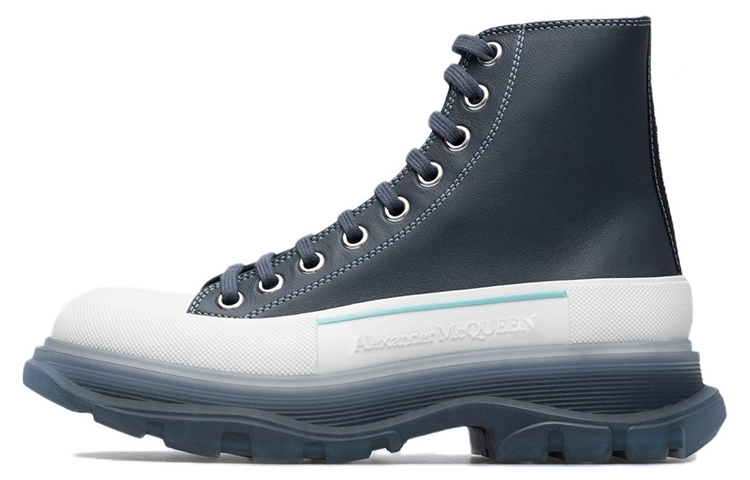 Женские ботинки Alexander McQueen Tread Slick (военно-морской синий)