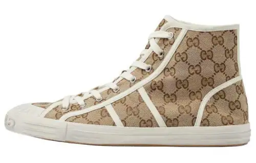 Gucci Signature High Top 'GG Canvas - Beige Ebony'