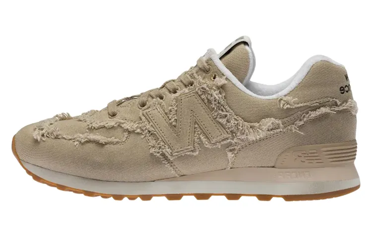 New Balance x MIU MIU Miu Miu NB 574 fashionable low-cut sports and casual shoes for women beige
