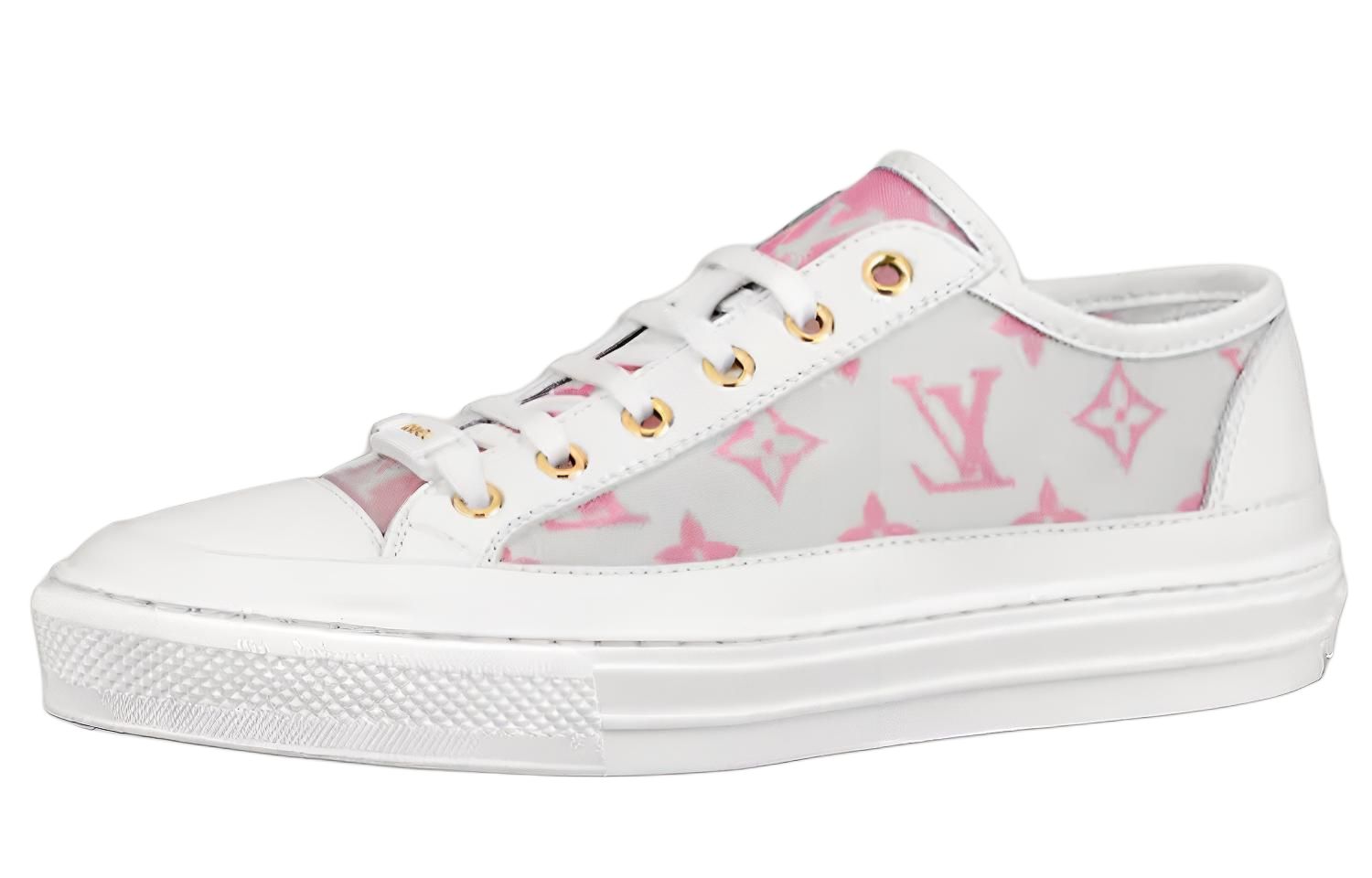 Женские кеды Louis Vuitton Stellar (бело-розовые)