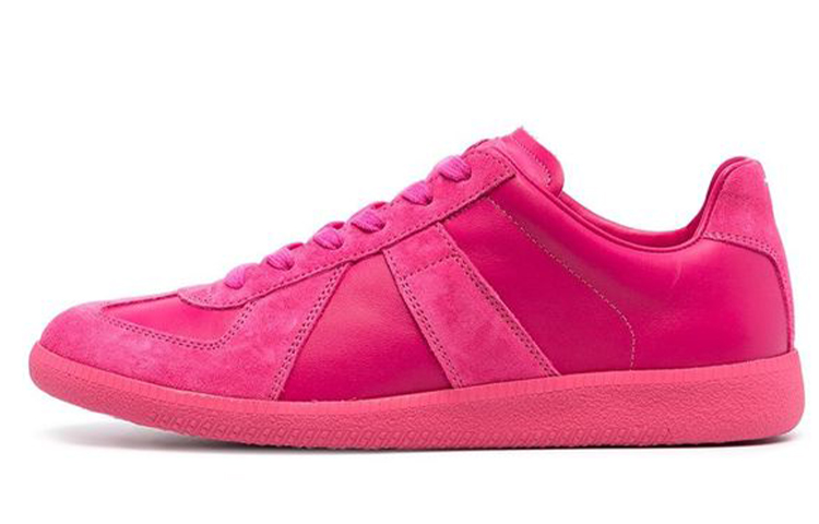 Maison Margiela Replica Cow Leather Low top German Army Trainers Women's Fuchsia