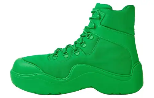 Bottega Veneta Puddle BV Bomber Casual Ankle Boots Men's Green