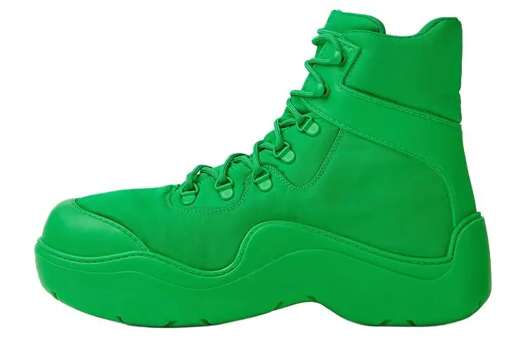 Bottega Veneta Puddle BV Bomber Casual Ankle Boots Men's Green