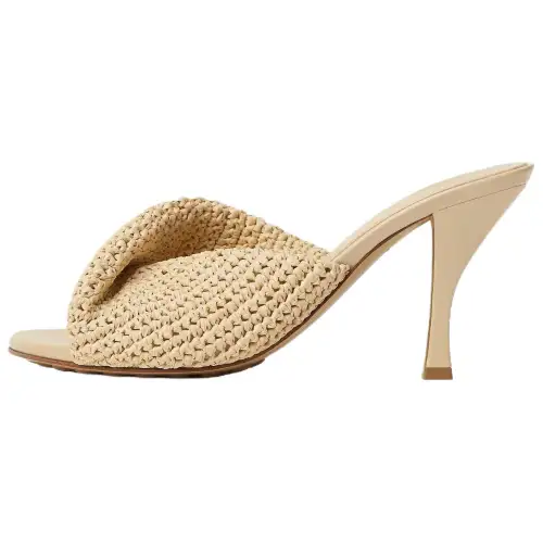 Bottega Veneta Blink Slide Slippers 8cm Women's Beige