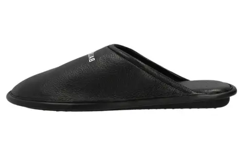 Balenciaga Leather Stylish Sandal Men's Black