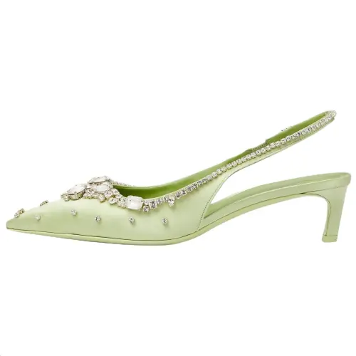 GUCCI Slim Heel High Heels 4.5cm Women's Green