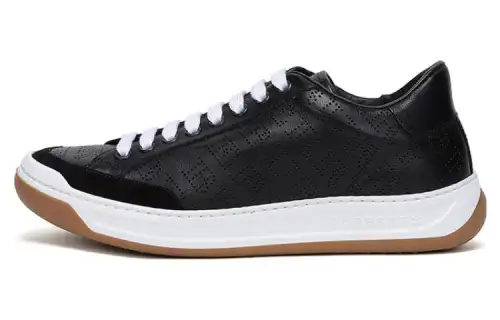 Burberry Leather Low top Sports Casual Shoes Women's Black