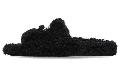 Balenciaga Furry Slides Women's