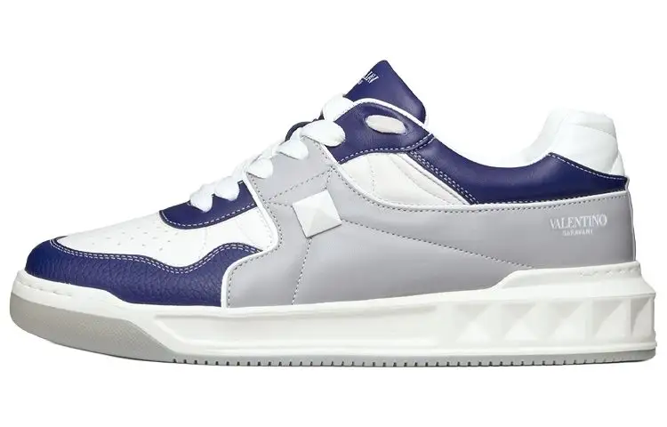 Valentino One Stud Low 'White Grey Blue'