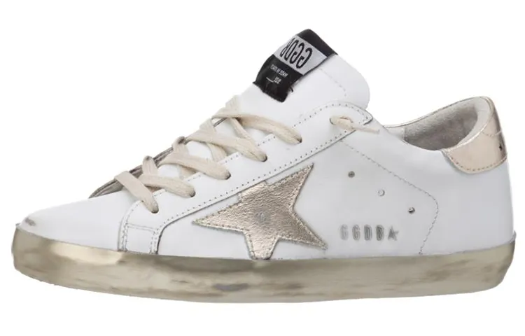 Golden Goose Super Star White Gold Sparkle Women's