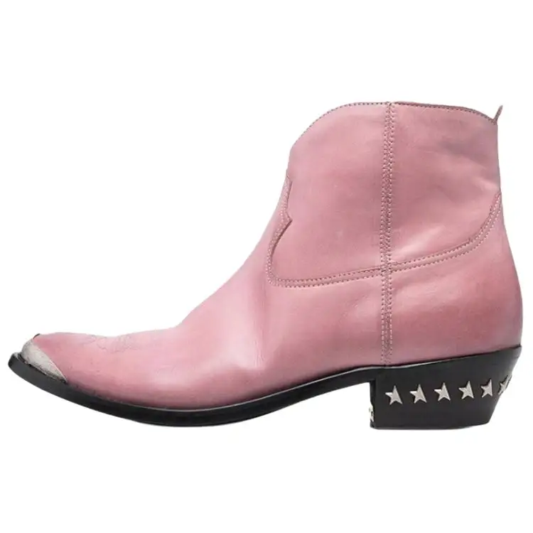 Golden Goose Young Leather Ankle Boots Women's Pink