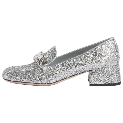 MIU MIU Loafers 3.5cm Women's Glitter