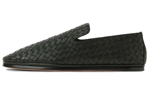 Bottega Veneta Intrecciato Motif Slip On Shoes