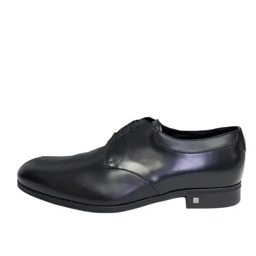 LOUIS VUITTON Cow Leather Dress Shoes Men's Black