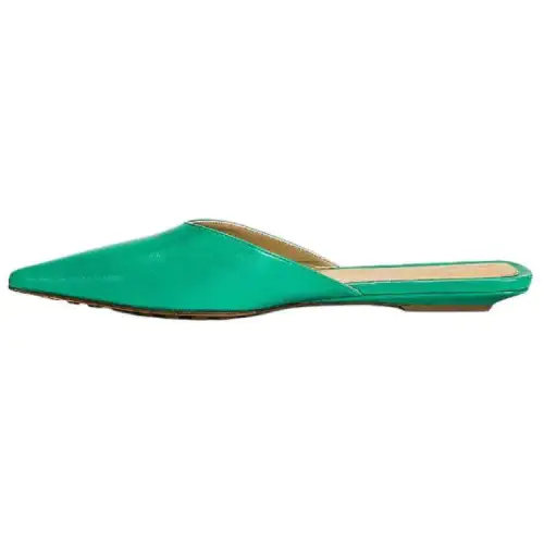 Bottega Veneta Point Closed Toe Slippers Women's Green