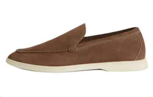 Loro Piana Summer Walk Suede Loafers Men's Brown