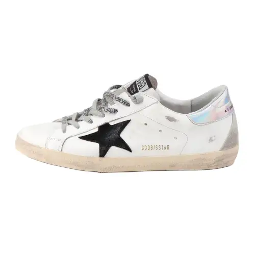 Golden Goose Super Star Stylish Skateboarding Shoes Men's White Silver