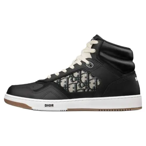 DIOR B27 High Top Black Beige Black DIOR Oblique Jacquard