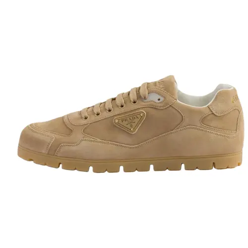 PRADA Trail Suede Low top Casual Shoes Men's Beige