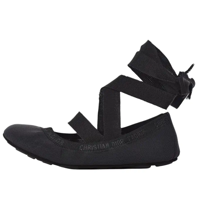 DIOR Academy Mesh Flat Shoes Women's Black