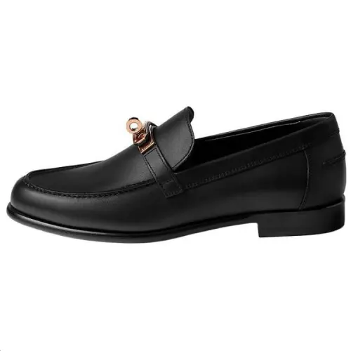 HERMES Destin Loafers Women's Black