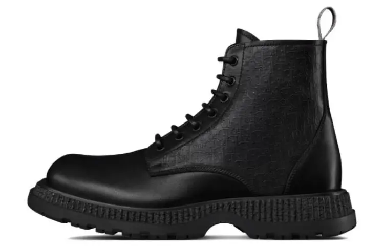DIOR Buffalo Lace Up Ankle Boot 'DIOR Oblique Debossed - Black'