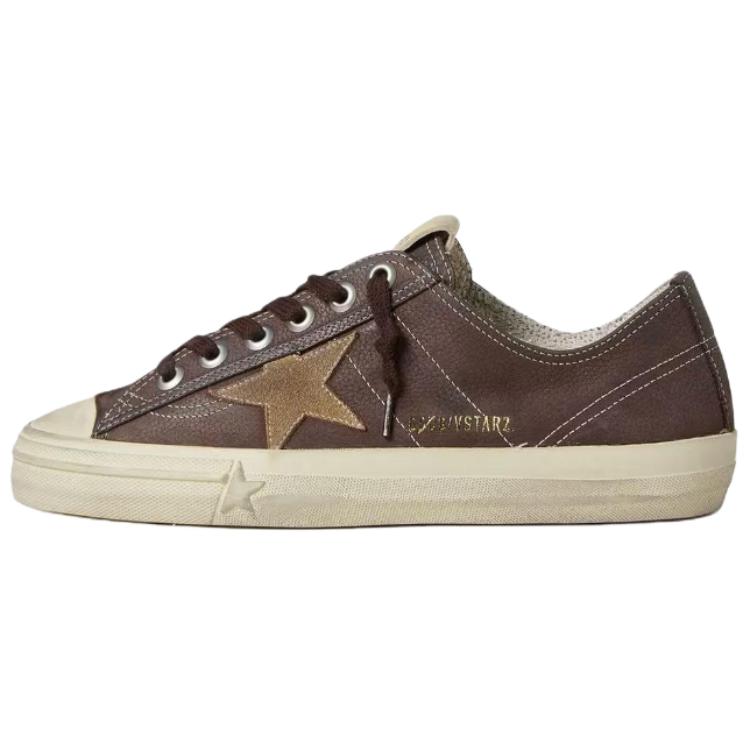 Женские кеды Golden Goose V-Star (коричневые)