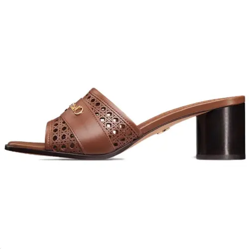 DIOR D Lane Slide Slippers 5.5cm Women's Brown