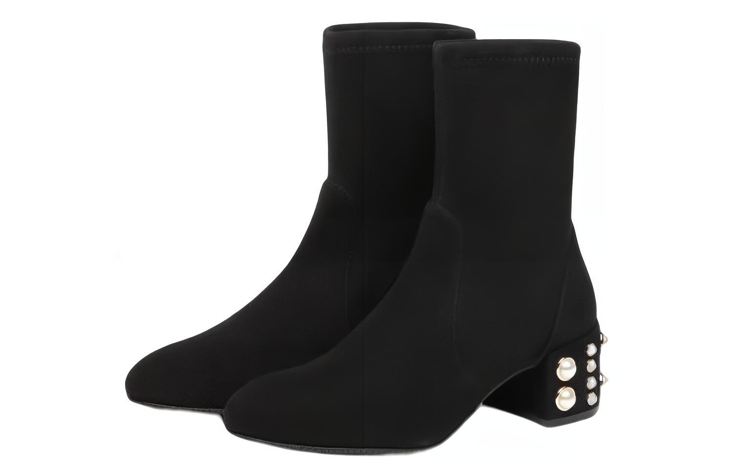 Stuart Weitzman/SW Leather Ankle Boots Women's Black