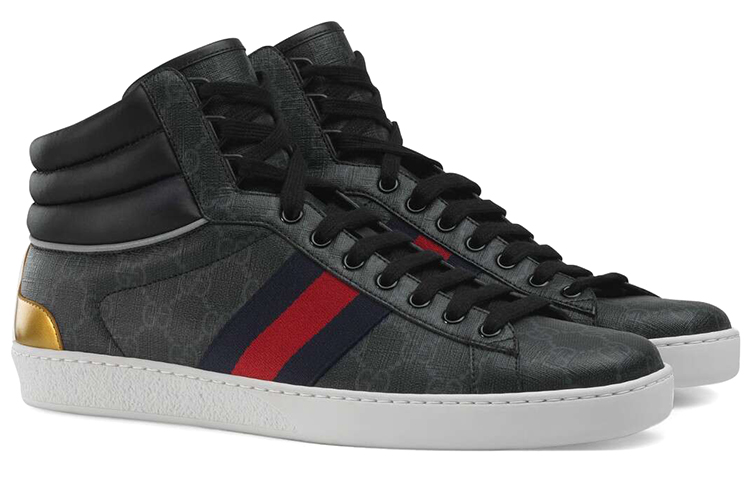Мужские кеды Gucci ACE (черные) — фото 2